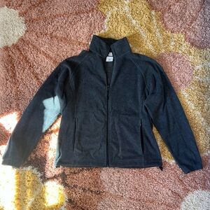 grey fleece columbia jacket